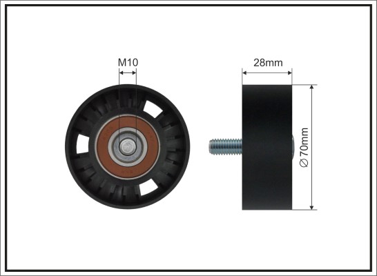 Deflection/Guide Pulley, V-ribbed belt - 211-00 SC CAFFARO